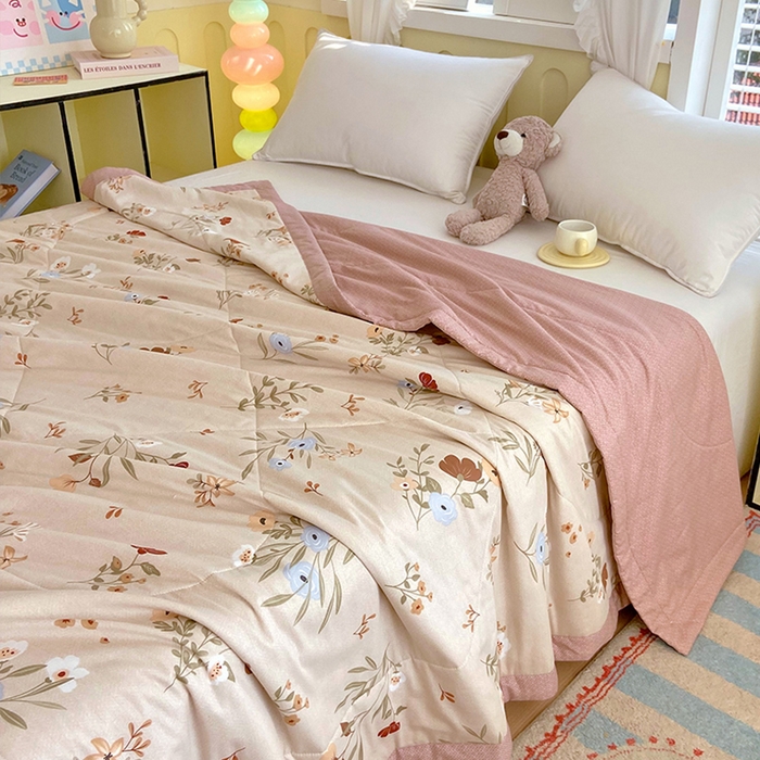 91家纺网 家纺一手货源 找家纺  2025新款A类全棉棉花夏被纯棉夏被 被子被芯 茉晓