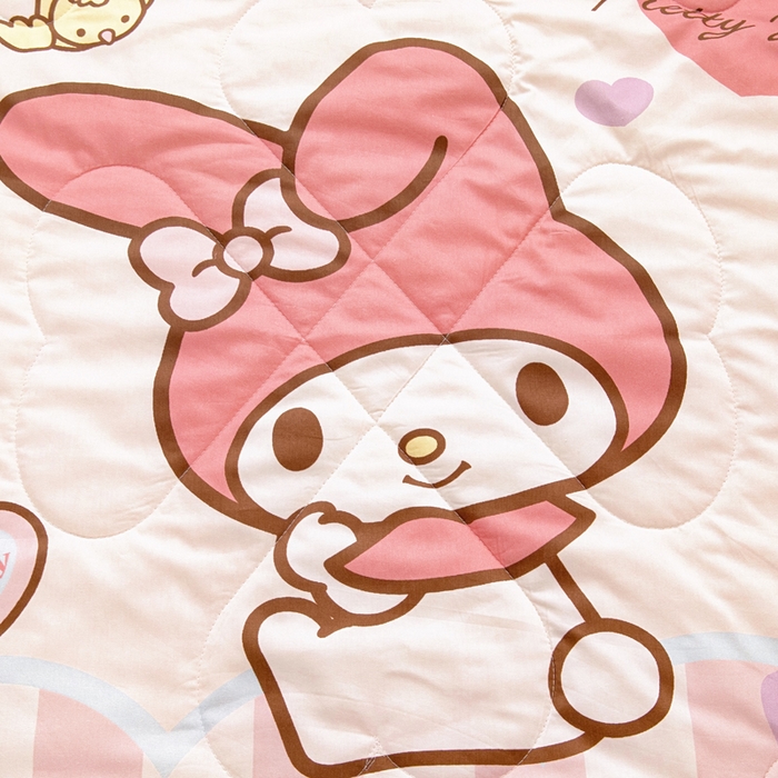 91家纺网 家纺一手货源 找家纺 乐秀家纺 2025新款三丽鸥全棉纯棉儿童夏被夏凉被空调被 爱心美乐蒂