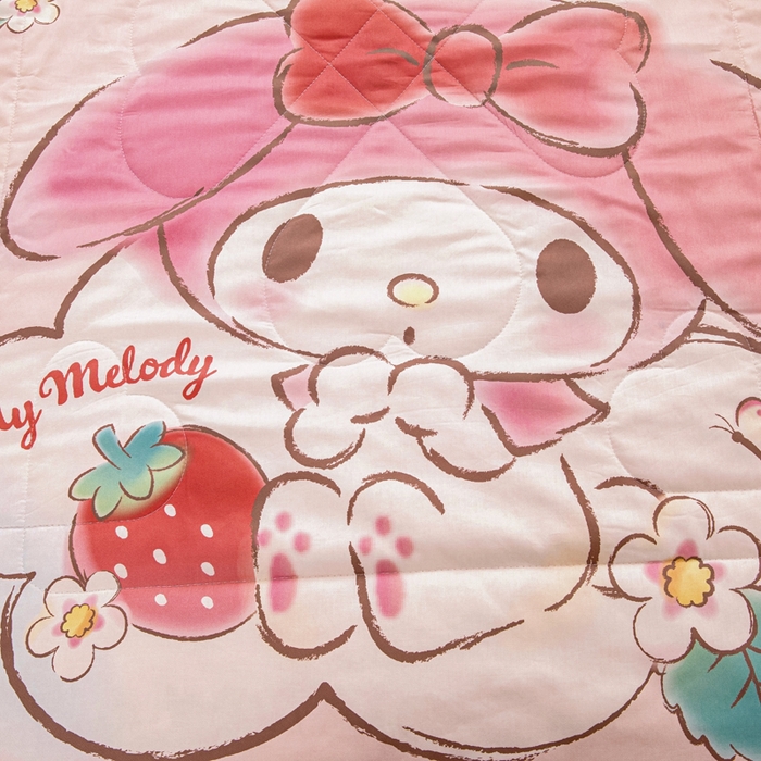 91家纺网 家纺一手货源 找家纺 乐秀家纺 2025新款三丽鸥全棉纯棉儿童夏被夏凉被空调被 花朵美乐蒂