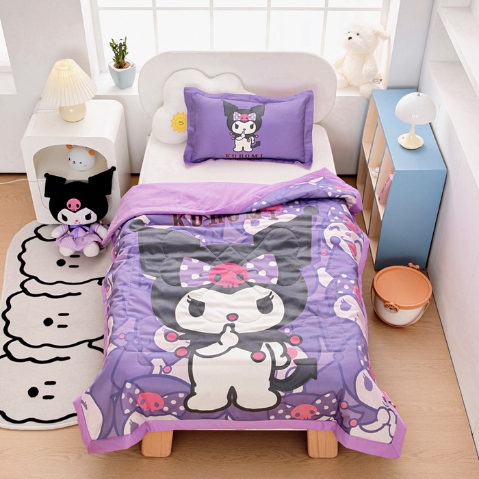 乐秀家纺 2025新款三丽鸥全棉纯棉儿童夏被夏凉被空调被 可爱库洛米