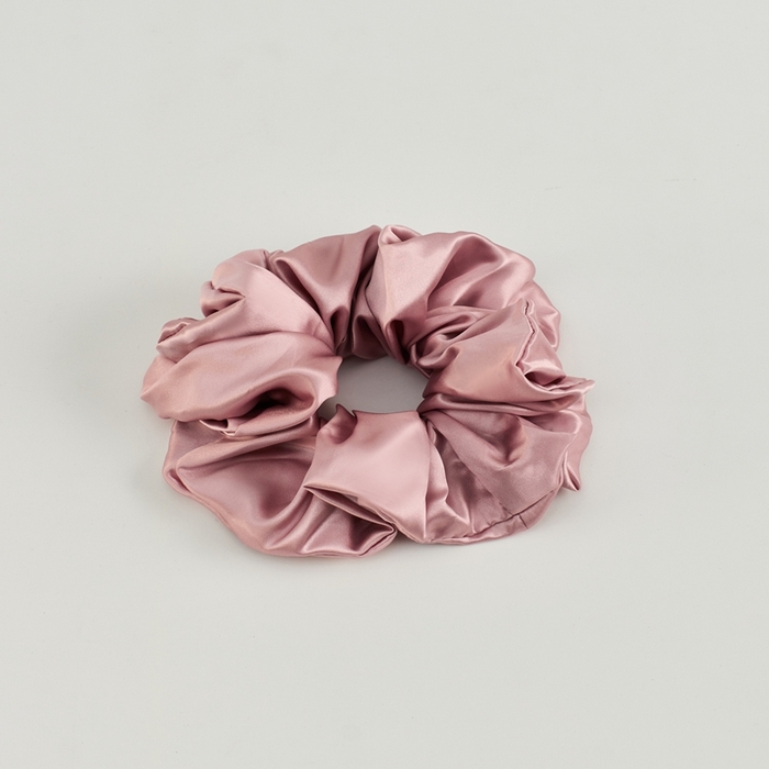 91家纺网 家纺一手货源 找家纺 LADY COCO2025新款6A级真桑蚕丝发圈-真货 7cm大肠圈粉色