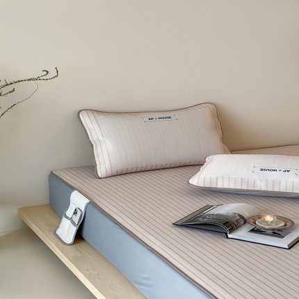 三味舒屋 2025新款时尚简约小年轻专属900D高端养生印花冰藤凉席 摩普米-床笠款