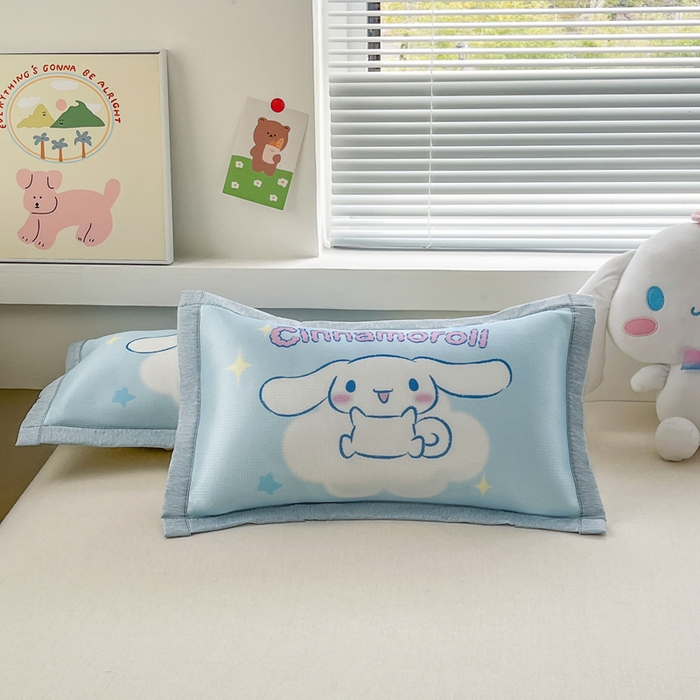 91家纺网 家纺一手货源 找家纺 博雅2025新款三丽欧冰丝单枕套 云朵玉桂狗