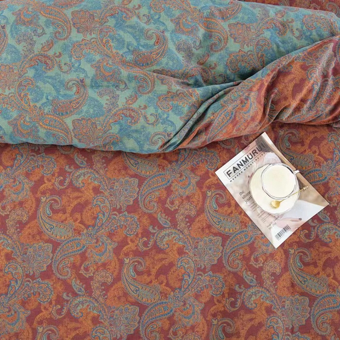 91家纺网 家纺一手货源 找家纺 双层纱家居 2025新款浅色系列双层纱四件套 奈斯