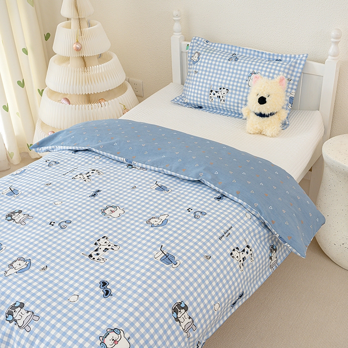 91家纺网 家纺一手货源 找家纺 良佐生活 2025新款高支高密全棉儿童被套 布奇