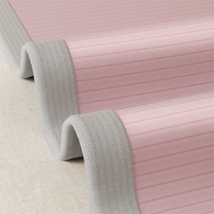 91家纺网 家纺一手货源 找家纺 乐坊 2025新款5A抗菌A类冰丝凉席-条纹款 条纹床席-粉色