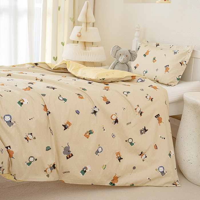 91家纺网 家纺一手货源 找家纺 良佐生活 2025新款高支高密全棉儿童被套 贝塔-黄