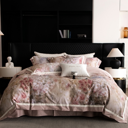 馨蕊XR-2025春夏新品100S高奢简约活性数码印花系列新品发布 · 觅森-粉