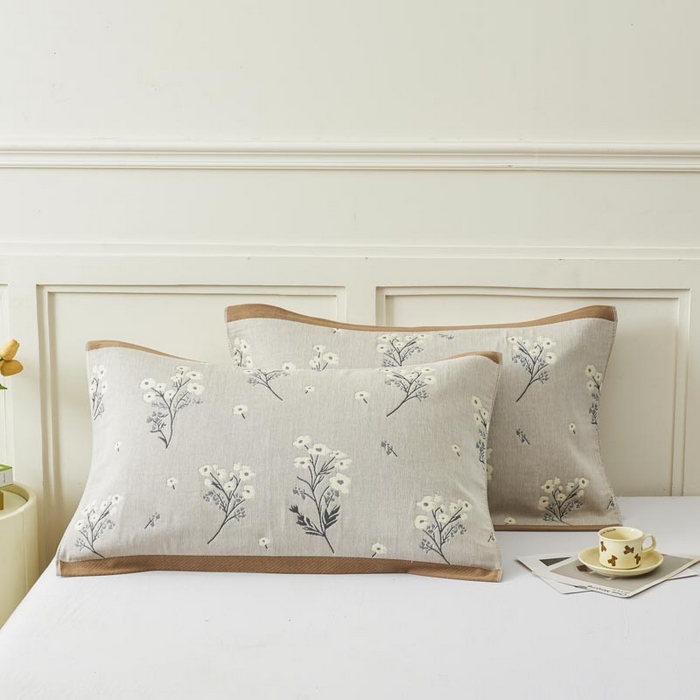 91家纺网 家纺一手货源 找家纺 2025新款纯棉加厚精梳棉纱布枕巾 慕朵-浅咖 52*78cm/对