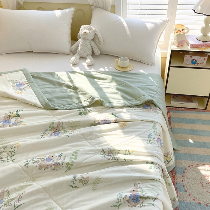 91家纺网 家纺一手货源 找家纺  2025新款A类全棉棉花夏被纯棉夏被 被子被芯 玩趣伙伴