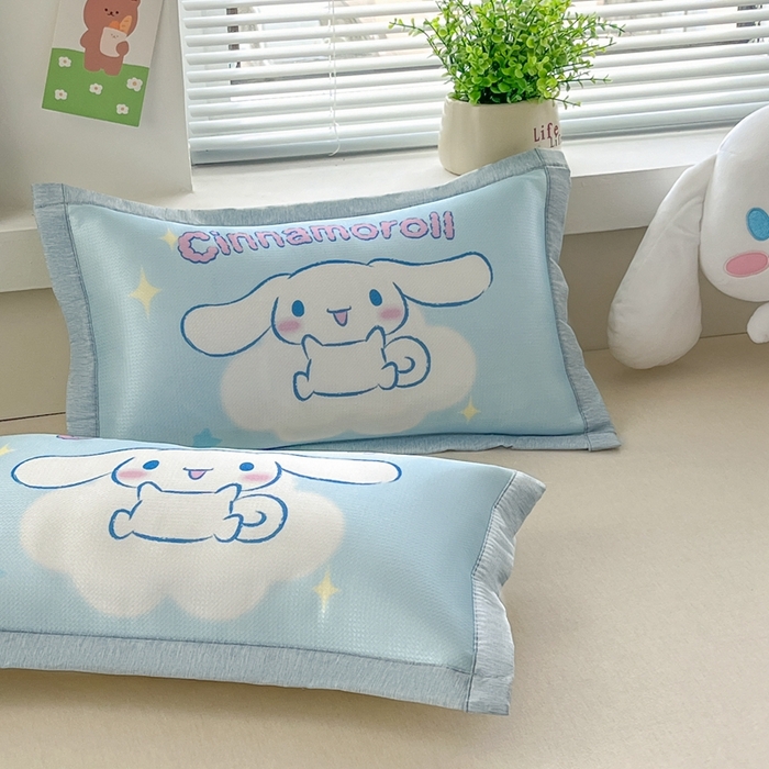 91家纺网 家纺一手货源 找家纺 博雅2025新款冰丝单枕套三丽欧，宇航员，卡皮 云朵玉桂狗