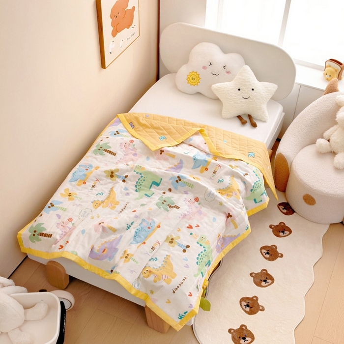 91家纺网 家纺一手货源 找家纺 梵赫   2025新款全棉卡通夏被 奇妙之旅