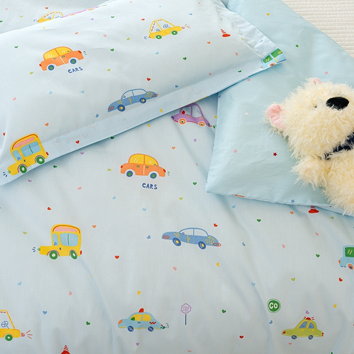 91家纺网 家纺一手货源 找家纺 良佐生活 2025新款高支高密全棉儿童被套 快乐巴士