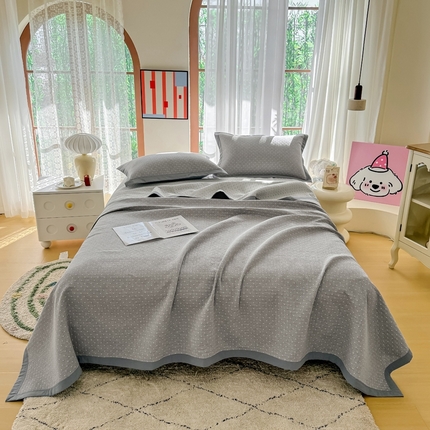 91家纺网 家纺一手货源 找家纺 （总）棠薇家纺2025新款简约风多功能纱布盖毯纱布毯子毛巾被床盖沙发巾单毯枕巾枕套三件套