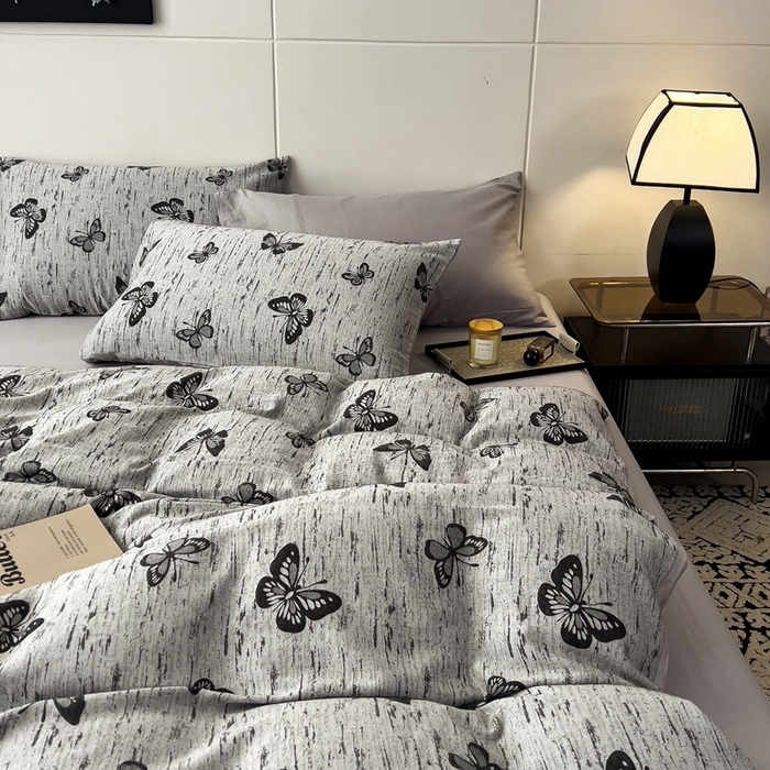 91家纺网 家纺一手货源 找家纺 （总）斯尔顿 2025新款全棉双层纱四件套