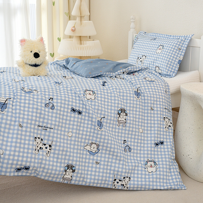 91家纺网 家纺一手货源 找家纺 良佐生活 2025新款高支高密全棉儿童被套 布奇