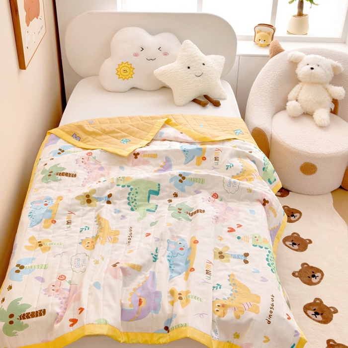 91家纺网 家纺一手货源 找家纺 梵赫   2025新款全棉卡通夏被 奇妙之旅