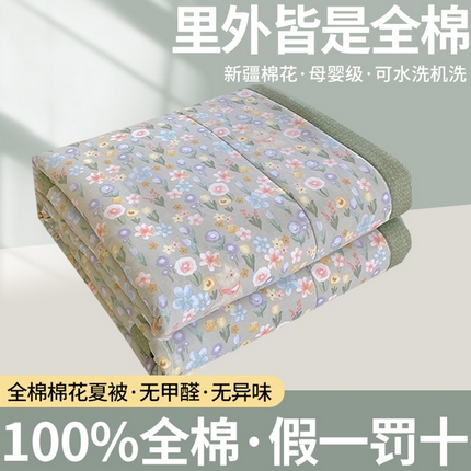 91家纺网 家纺一手货源 找家纺 （总） 2025新款A类全棉棉花夏被纯棉夏被 被子被芯