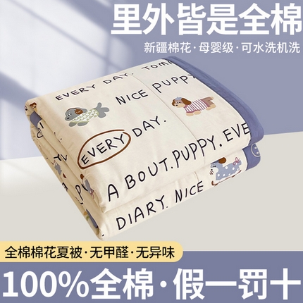 91家纺网 家纺一手货源 找家纺 （总） 2025新款A类全棉棉花夏被纯棉夏被 被子被芯