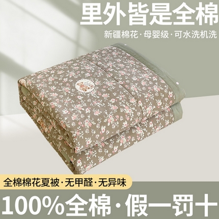 91家纺网 家纺一手货源 找家纺 （总） 2025新款A类全棉棉花夏被纯棉夏被 被子被芯