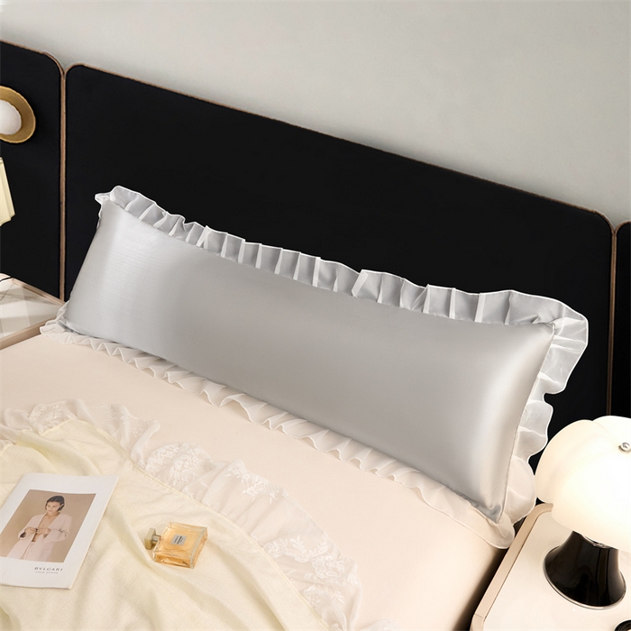 91家纺网 家纺一手货源 找家纺 （总）梦舒羽 2025新款公主风夏季冰丝枕套双人情侣枕头套加长枕芯套1.5m内胆套