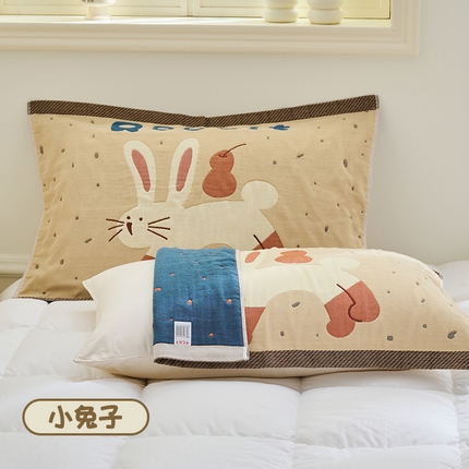 91家纺网 家纺一手货源 找家纺 （总）2025新款可爱卡通全棉八层纱布加厚枕巾
