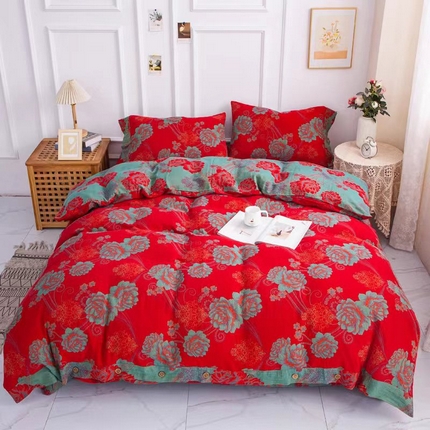 91家纺网 家纺一手货源 找家纺 （总）双层纱家居 2025新款深色系列双层纱四件套