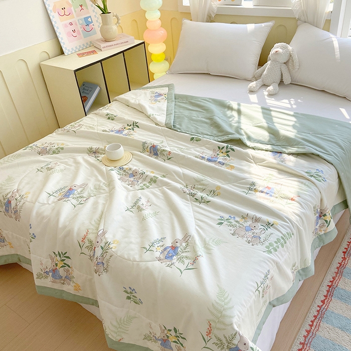 91家纺网 家纺一手货源 找家纺  2025新款A类全棉棉花夏被纯棉夏被 被子被芯 玩趣伙伴