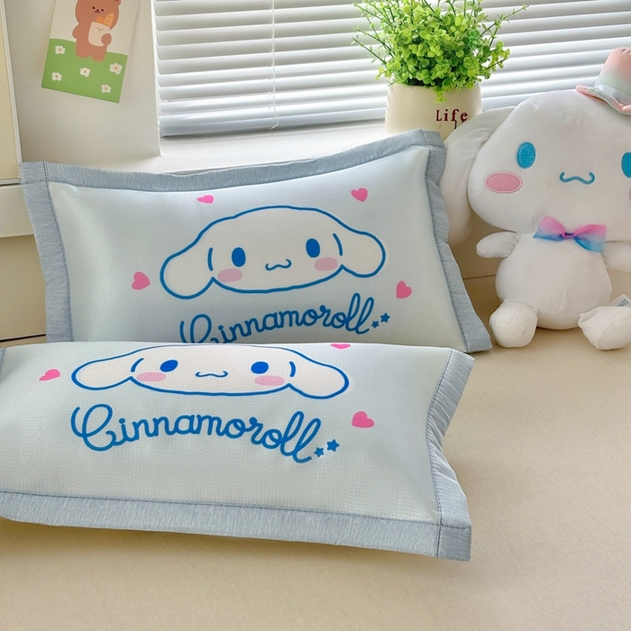 91家纺网 家纺一手货源 找家纺 博雅2025新款冰丝单枕套三丽欧，宇航员，卡皮 开心玉桂狗