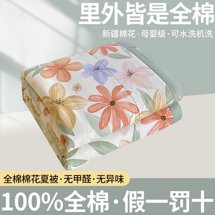 91家纺网 家纺一手货源 找家纺 （总） 2025新款A类全棉棉花夏被纯棉夏被 被子被芯