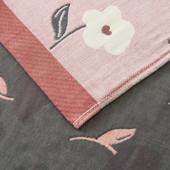 91家纺网 家纺一手货源 找家纺 2025新款纯棉加厚精梳棉纱布枕巾 夏至-粉 52*78cm/对