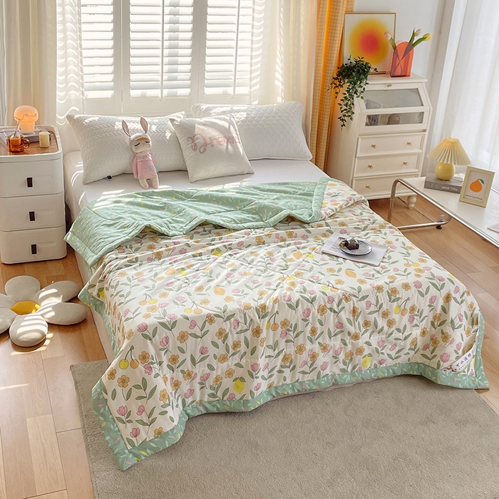 91家纺网 家纺一手货源 找家纺  2025新款A类全棉棉花夏被纯棉夏被 被子被芯 梦游仙境