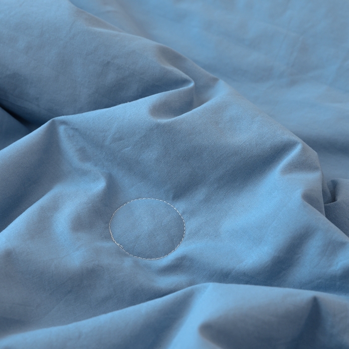 91家纺网 家纺一手货源 找家纺 寐眠2025新款全棉水洗棉刺绣夏被【夏被四件套】 冰晶苍蓝