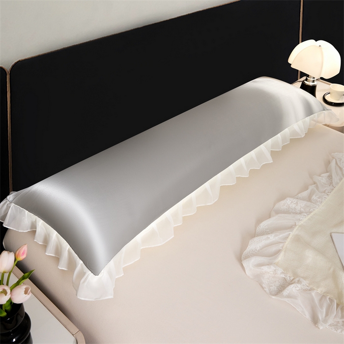 91家纺网 家纺一手货源 找家纺 （总）梦舒羽 2025新款公主风夏季冰丝枕套双人情侣枕头套加长枕芯套1.5m内胆套