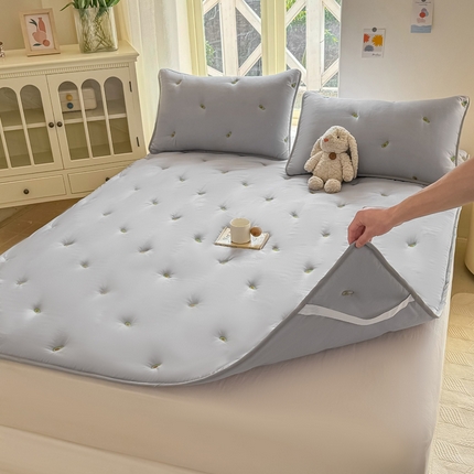 91家纺网 家纺一手货源 找家纺 （总）2025新款A类亲肤大豆棉刺绣床垫床褥学生床垫