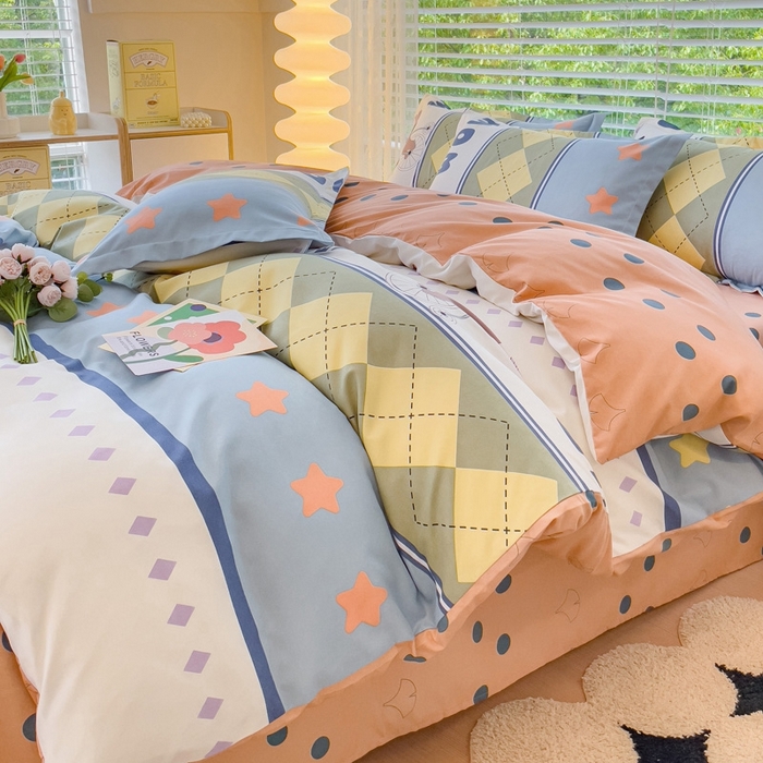 91家纺网 家纺一手货源 找家纺 2025新款亲肤磨毛四件套 欢乐假日