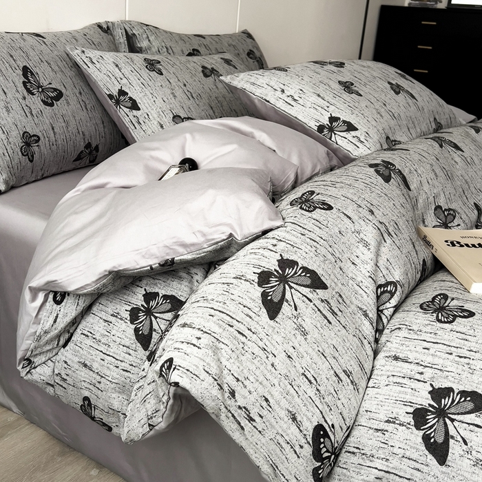 91家纺网 家纺一手货源 找家纺 （总）斯尔顿 2025新款全棉双层纱四件套