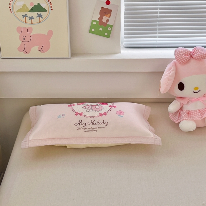 91家纺网 家纺一手货源 找家纺 博雅2025新款冰丝单枕套三丽欧，宇航员，卡皮 小花美乐蒂