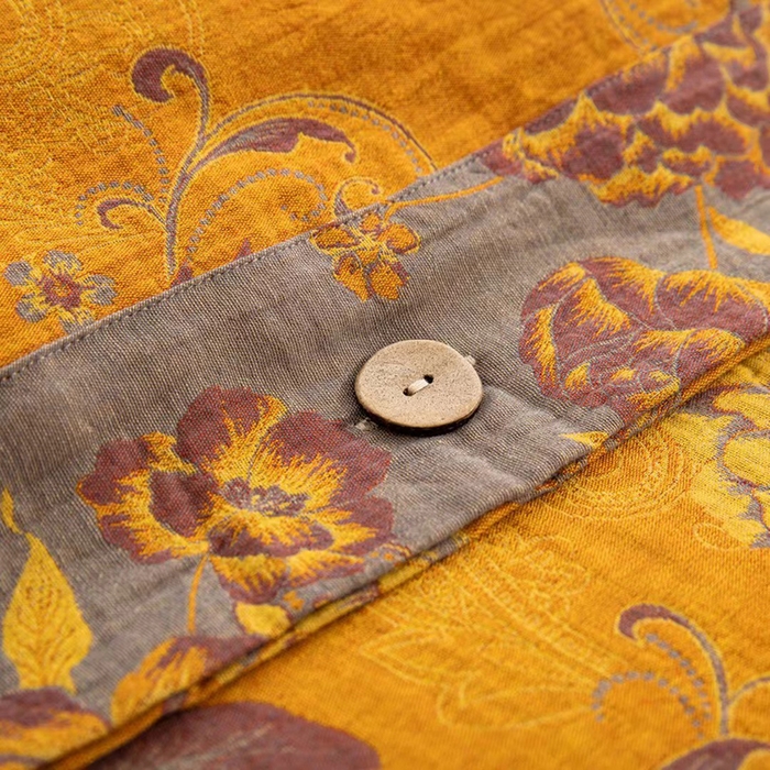 91家纺网 家纺一手货源 找家纺 双层纱家居 2025新款浅色系列双层纱四件套 陌上花开黄