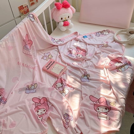 希诺2025新款三丽鸥多功能卡通婴幼儿毯子儿童凉感盖毯旅行毯 凉感毯-甜心美乐蒂