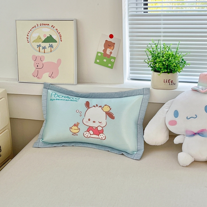 91家纺网 家纺一手货源 找家纺 博雅2025新款冰丝单枕套三丽欧，宇航员，卡皮 甜品帕恰狗