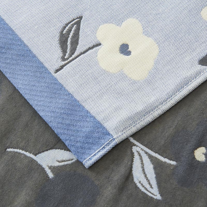 91家纺网 家纺一手货源 找家纺 2025新款纯棉加厚精梳棉纱布枕巾 夏至-浅蓝 52*78cm/对