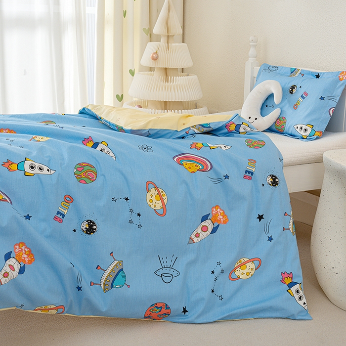 91家纺网 家纺一手货源 找家纺 良佐生活 2025新款高支高密全棉儿童被套 星球大战