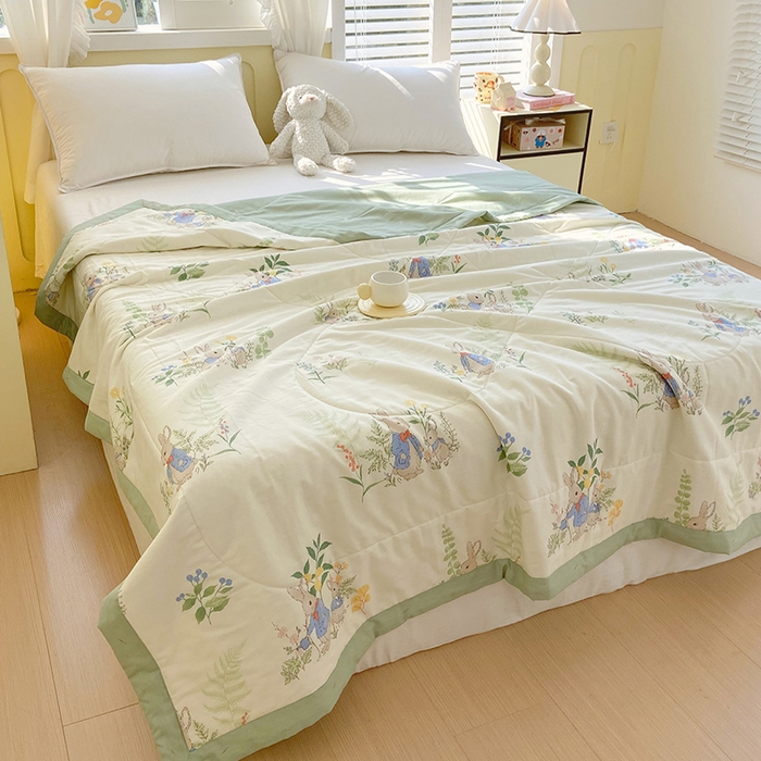 91家纺网 家纺一手货源 找家纺  2025新款A类全棉棉花夏被纯棉夏被 被子被芯 玩趣伙伴