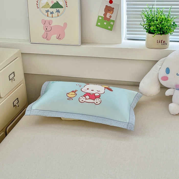 91家纺网 家纺一手货源 找家纺 博雅2025新款冰丝单枕套三丽欧，宇航员，卡皮 甜品帕恰狗