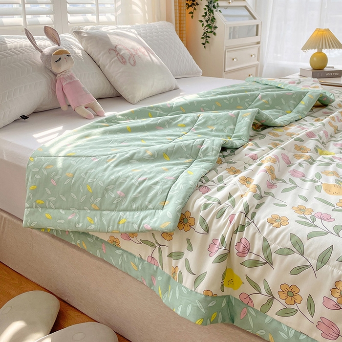 91家纺网 家纺一手货源 找家纺  2025新款A类全棉棉花夏被纯棉夏被 被子被芯 梦游仙境