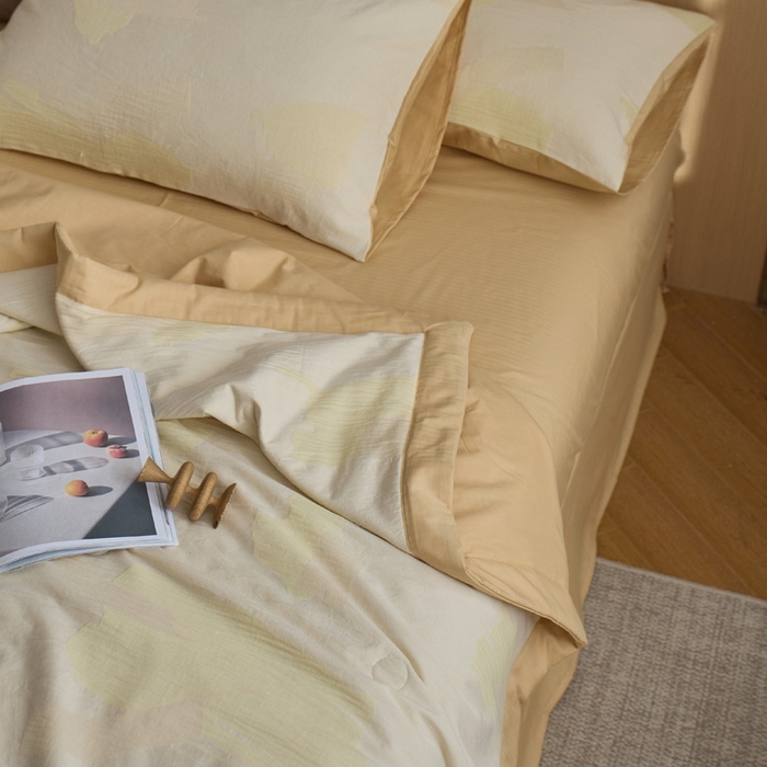 91家纺网 家纺一手货源 找家纺 莱福仕家纺 2025新款水洗棉色织大提花夏被  （控价150*200不低于199 200*230不低于219） 羽织星序