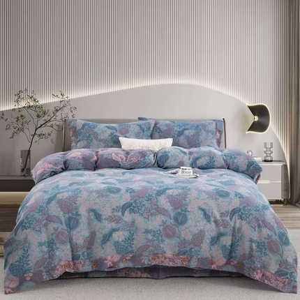 91家纺网 家纺一手货源 找家纺 （总）双层纱家居 2025新款浅色系列双层纱四件套