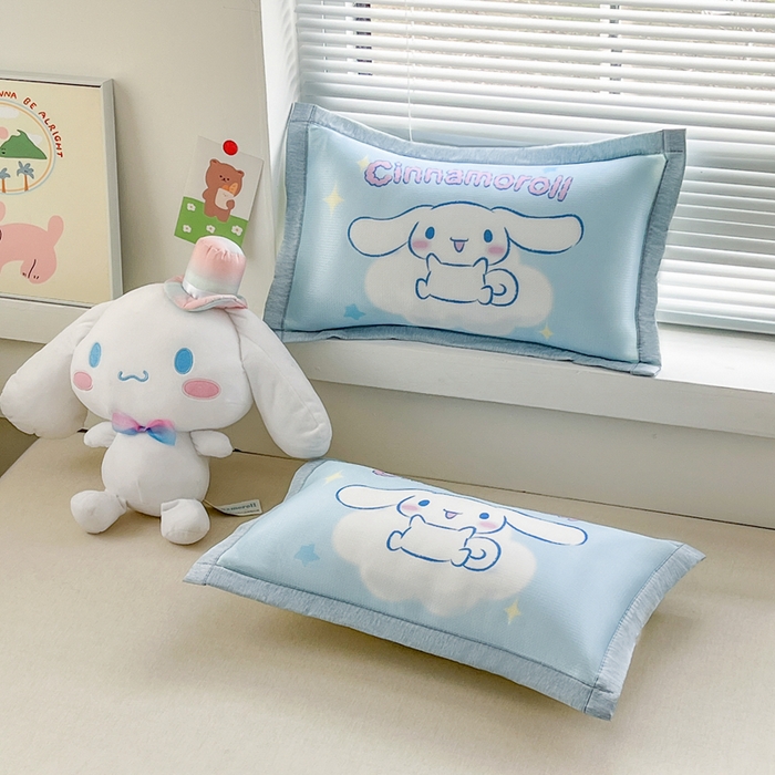 91家纺网 家纺一手货源 找家纺 博雅2025新款三丽欧冰丝单枕套 云朵玉桂狗