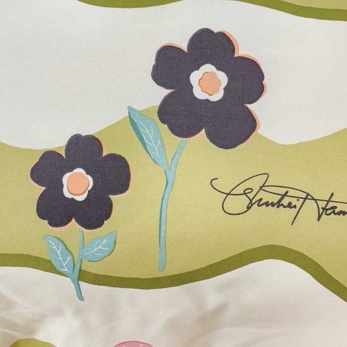 91家纺网 家纺一手货源 找家纺 2025新款亲肤磨毛四件套 茉彩花韵